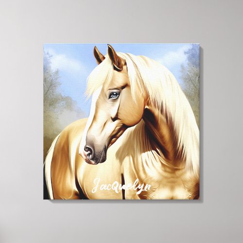 Beautiful Palomino Horse  Canvas Print