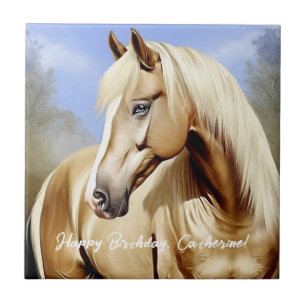 Beautiful Palomino Horse  Ceramic Tile