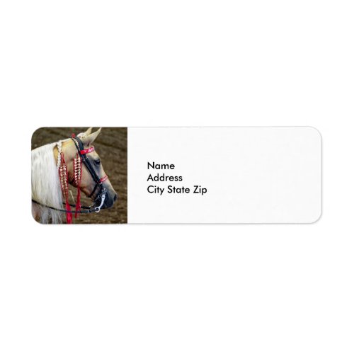 Beautiful Palomino Horse Photo Label