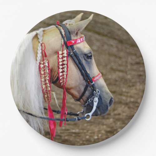 Beautiful Palomino Horse Photo Paper Plates