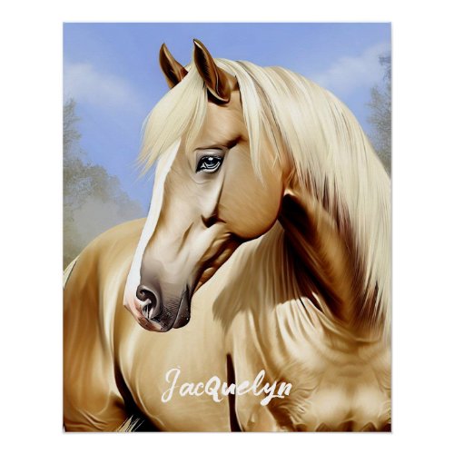Beautiful Palomino Horse  Poster