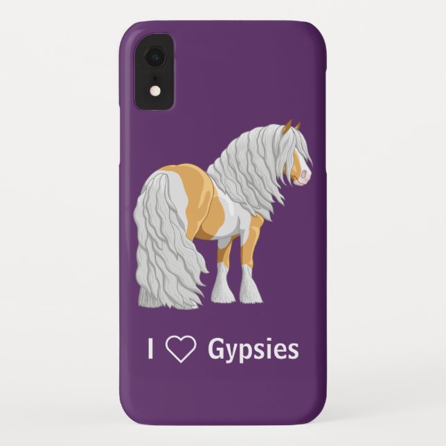 Beautiful Palomino Pinto Gypsy Vanner Draft Horse Case-Mate iPhone Case (Back)