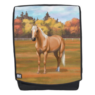 Beautiful Palomino Quarter Horse Stallion Backpack