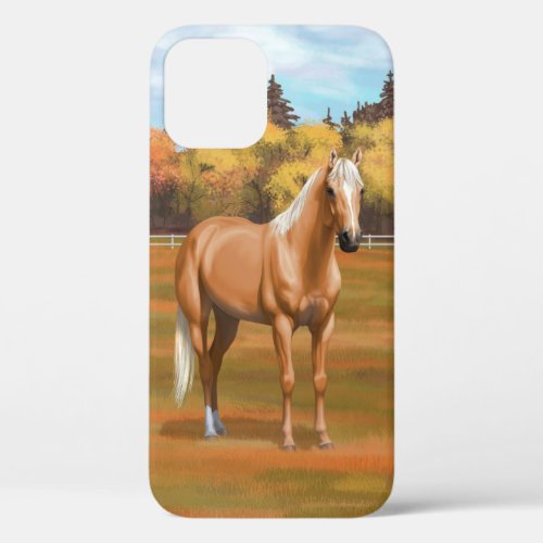 Beautiful Palomino Quarter Horse Stallion iPhone 12 Case