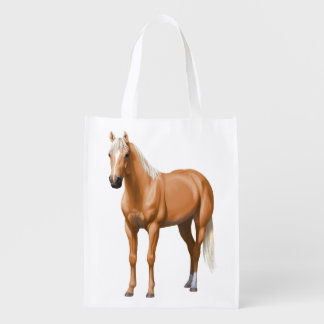 Beautiful Palomino Quarter Horse Stallion Grocery Bag