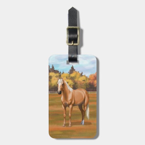 Beautiful Palomino Quarter Horse Stallion Luggage Tag