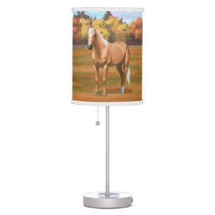 Beautiful Palomino Quarter Horse Stallion Table Lamp