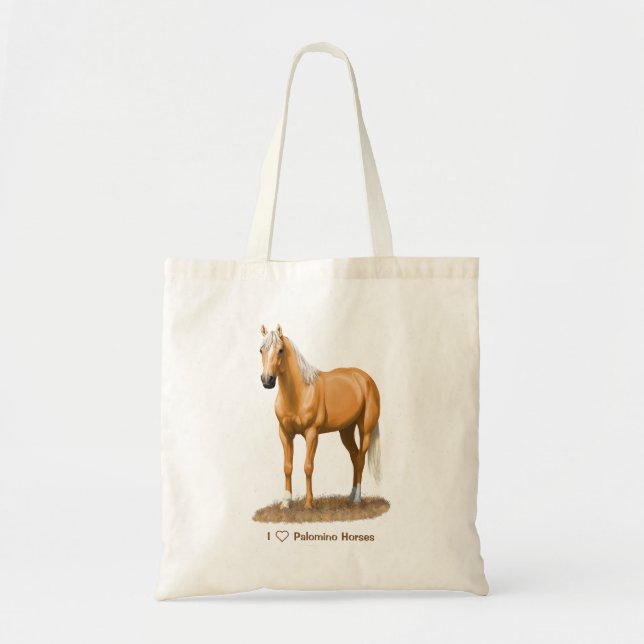 Beautiful Palomino Quarter Horse Stallion Tote Bag (Front)