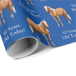 Beautiful Palomino Quarter Horse Stallion Wrapping Paper