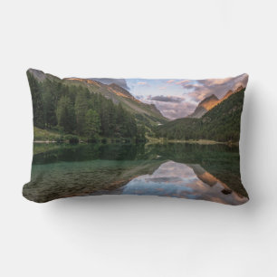 Beautiful Palpuogna Lake Swiss Alps Lumbar Pillow