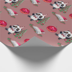 Beautiful Panda Christmas Wrapping Paper