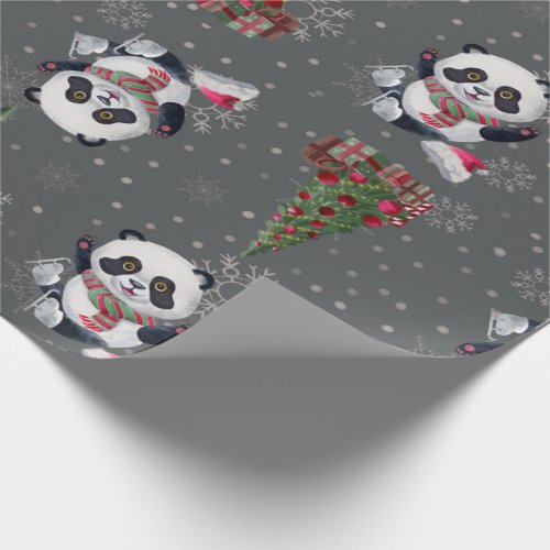 Beautiful Panda  Christmas Wrapping Paper