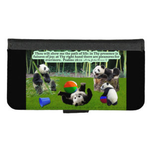 Beautiful Panda Scripture: Psalms 16:11 iPhone 8/7 Wallet Case