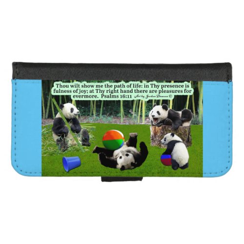 Beautiful Panda Scripture Psalms 1611 iPhone 87 Wallet Case