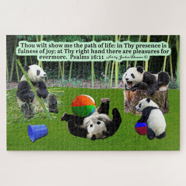 Beautiful Panda Scripture Puzzle Psalms 16:11 (Horizontal)