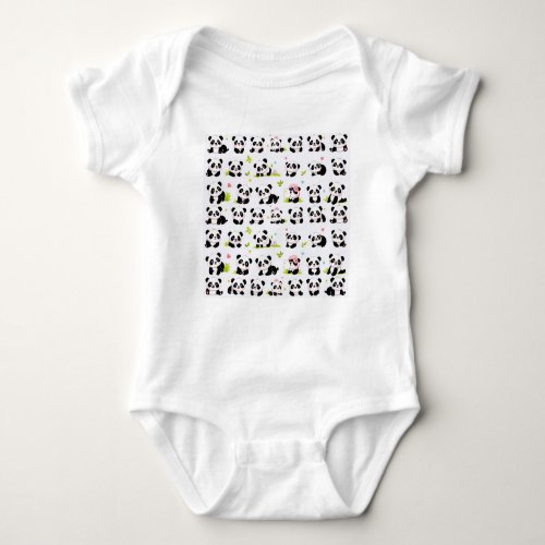 Beautiful Pandas  Baby Bodysuit