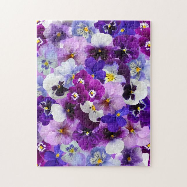 Beautiful Pansies Spring Flowers Jigsaw Puzzle (Vertical)