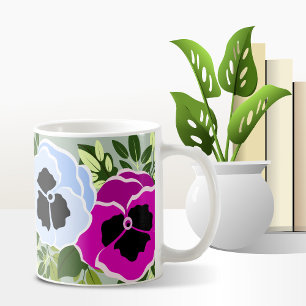Beautiful Pansy Flower Coffee Mug