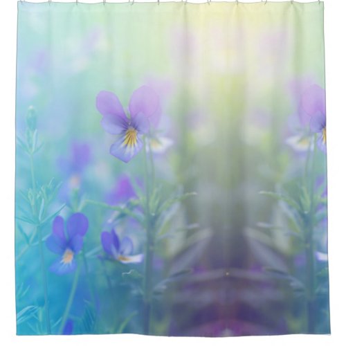 Beautiful Pansy  Garden Flowers Floral  Shower Curtain