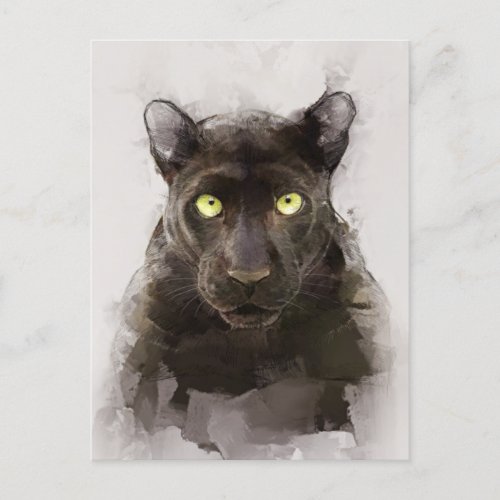 Beautiful Panther Portrait Postcard