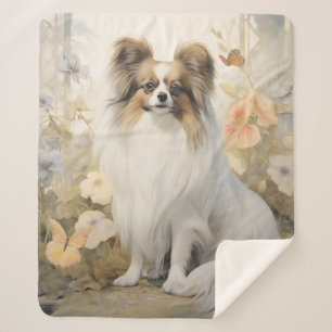Beautiful Papillon – Bright & Affectionate Sherpa Blanket