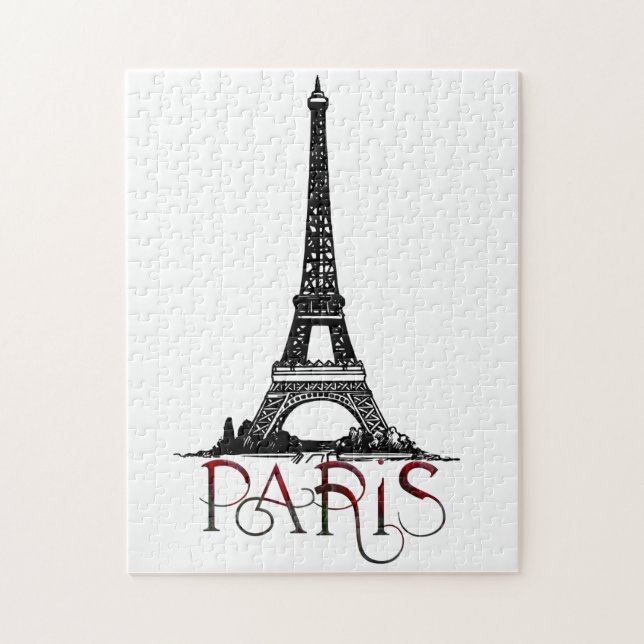 Beautiful Paris, Eiffel Tower Vintage Jigsaw Puzzle (Vertical)