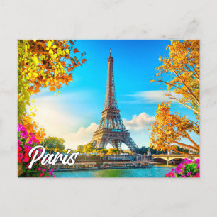 Beautiful Paris, France   Eiffel Tower Postcard