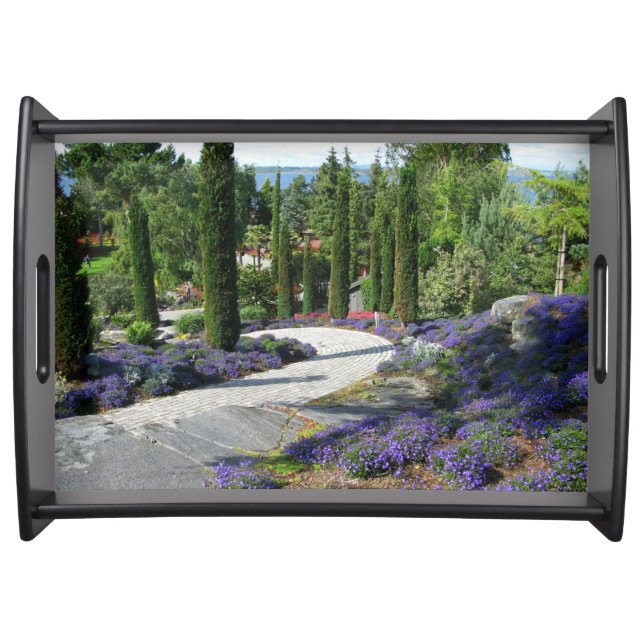 Beautiful Park Path Garden photo Serving Tray (Front)