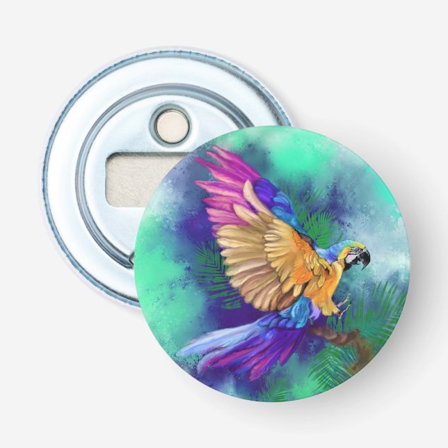 Beautiful Parrot Bottle Opener (Front)