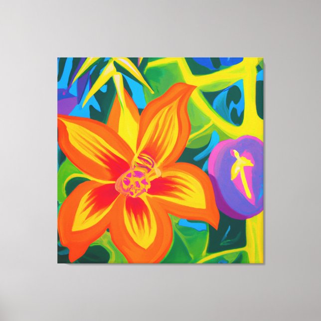 Beautiful passion fruit painting canvas print (Front)