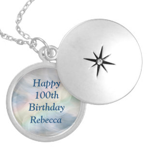 Beautiful pastel 100th Birthday design Locket Necklace
