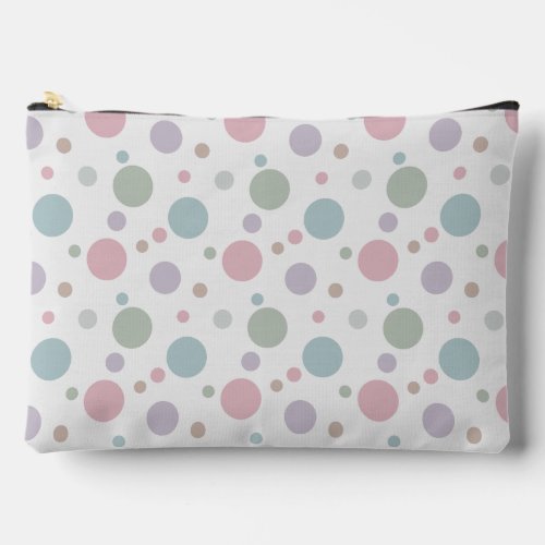 Beautiful Pastel Abstract Polka Dot Accessory Pouch