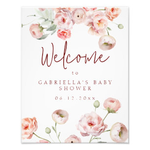 Beautiful Pastel Baby Welcome Poster
