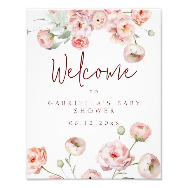 Beautiful Pastel Baby Welcome Poster (Front)