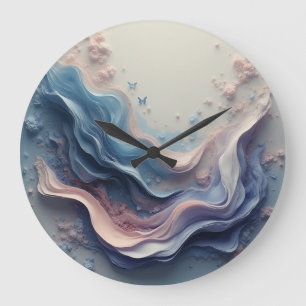 Beautiful Pastel Background – Soft Dreamy Design Large Clock
