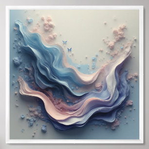Beautiful Pastel Background – Soft Modern Design Framed Art