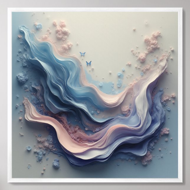 Beautiful Pastel Background – Soft Modern Design Framed Art (Framed Front)