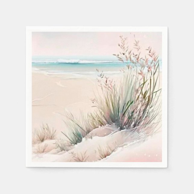 Beautiful pastel beach napkins (Front)
