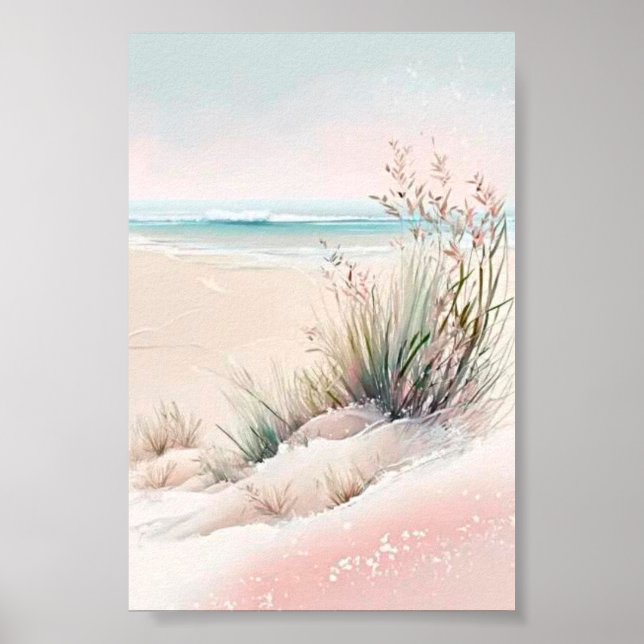 Beautiful pastel beach poster (Front)