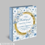 Beautiful Pastel Blue Glitter Oval Wedding Album 3 Ring Binder<br><div class="desc">✅ For matching items search 192W in my collections ✅ Capture every special memory of your big day with our Wedding Ring Binder and Album Collection, featuring elegant dusty blue and pastel blue watercolor flowers accented by shimmering gold glitter ovals. Perfect for a modern, boho, or romantic wedding theme, these...</div>