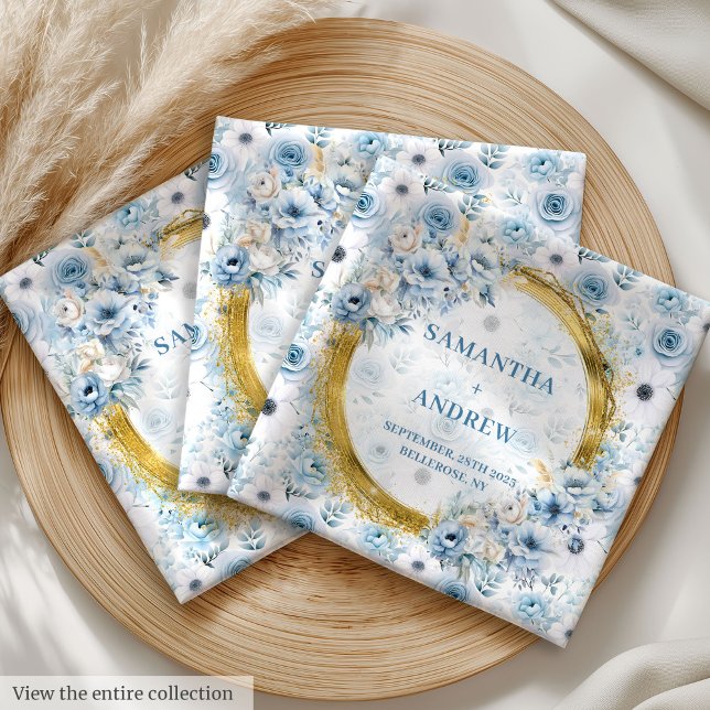 Beautiful Pastel Blue Sparkle Blooms Wedding Cloth (Beautiful Pastel Blue Sparkle Blooms Wedding Cloth Napkins)