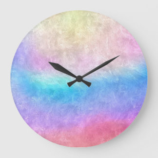 BEAUTIFUL PASTEL COLOR TRENDY MODERN  ABSTRACT  LARGE CLOCK