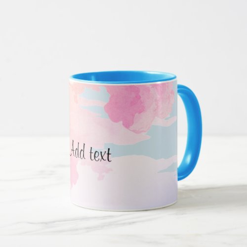 Beautiful pastel_colored clouds template_customize mug