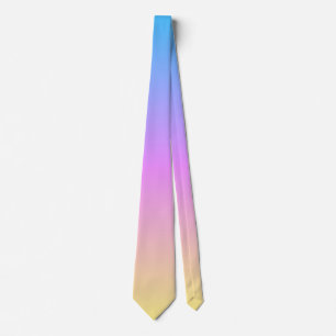 beautiful pastel dream colors gradient blur neck tie