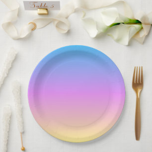 beautiful pastel dream colors gradient blur paper plates