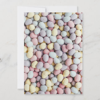 Beautiful Pastel Easter Eggs Candies of all Colors Holiday Card