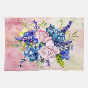 Beautiful Pastel Floral Arrangement Kitchen Towel