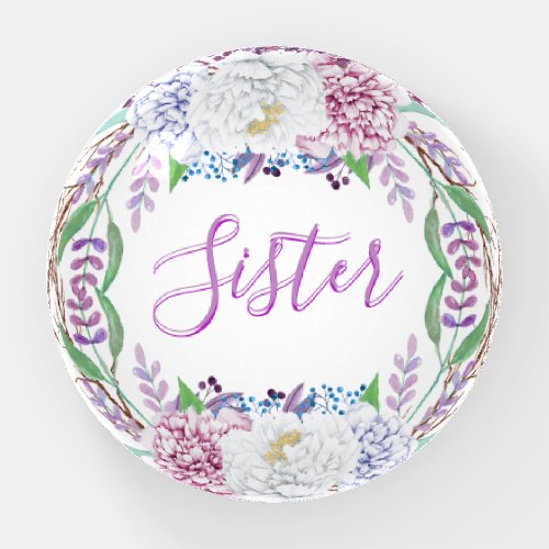 Beautiful Pastel Floral Sister Globe Paperweight