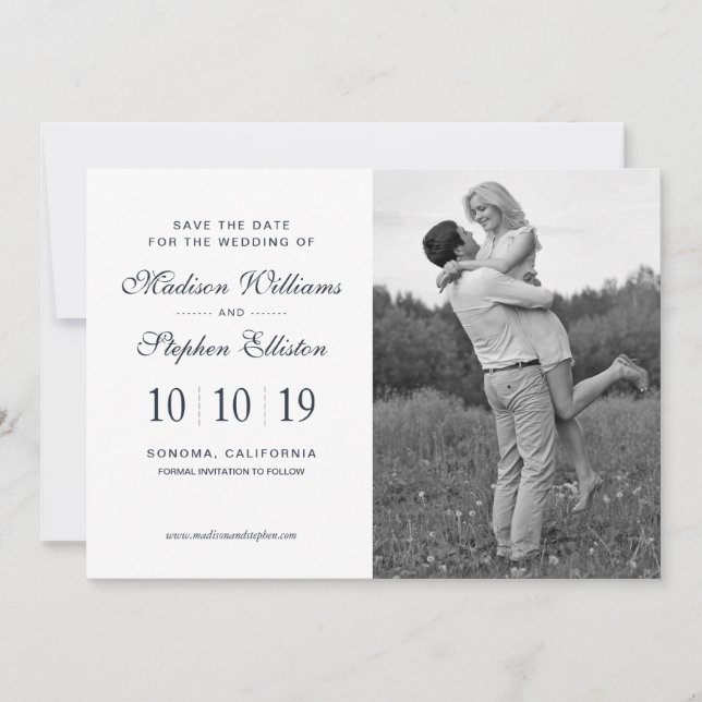 Beautiful Pastel Floral Watercolor - Save the Date (Front)