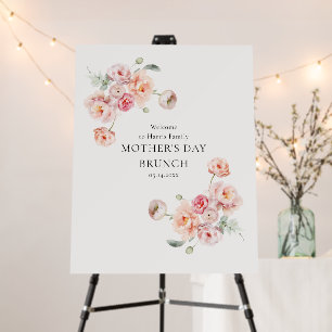 Beautiful Pastel Floral Welcome Foam Board